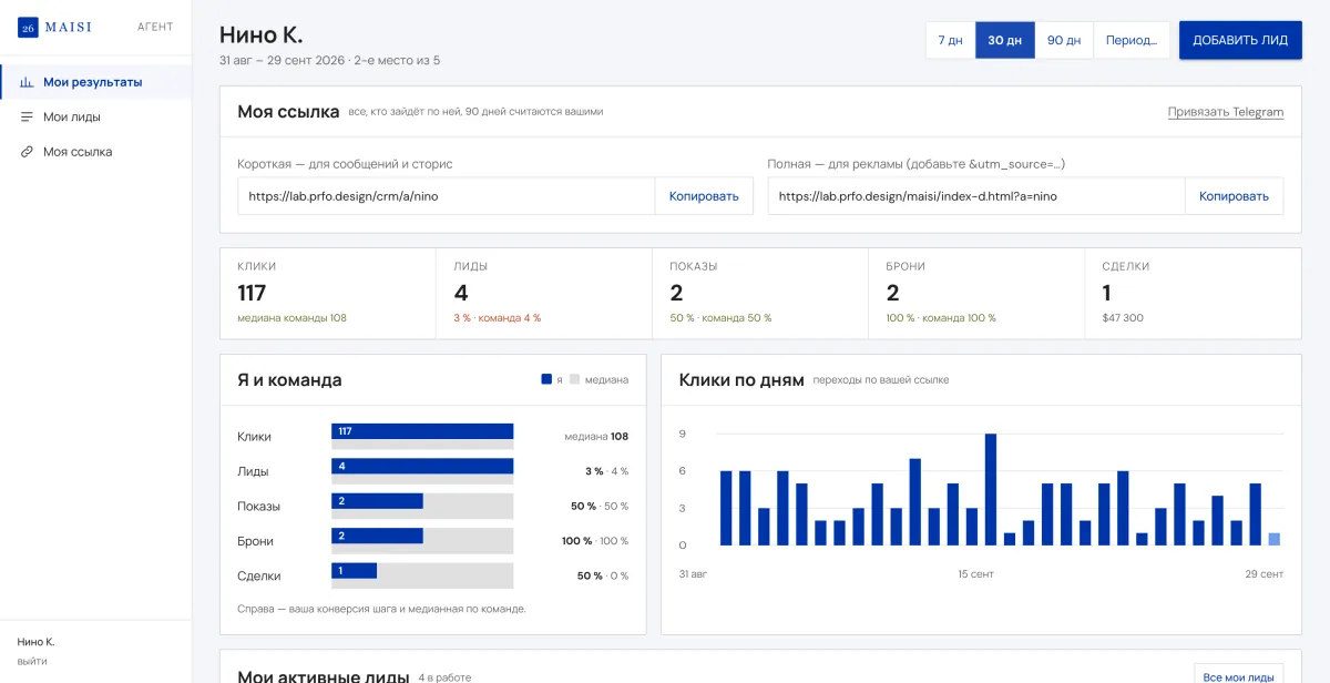 26 MAISI CRM: Agent cabinet