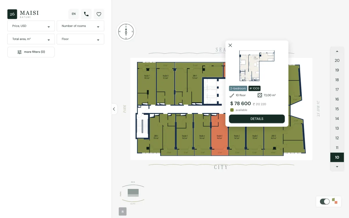 26 MAISI CRM: Floor plans