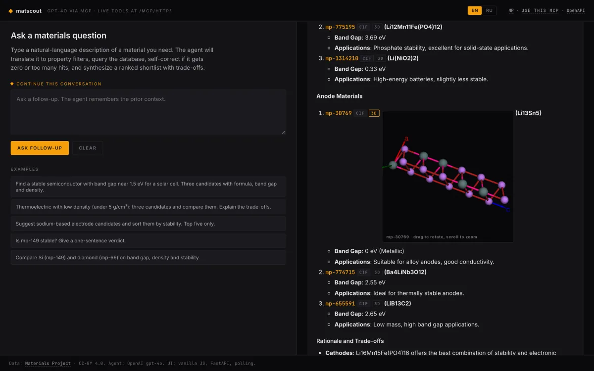 matscout: 3D
